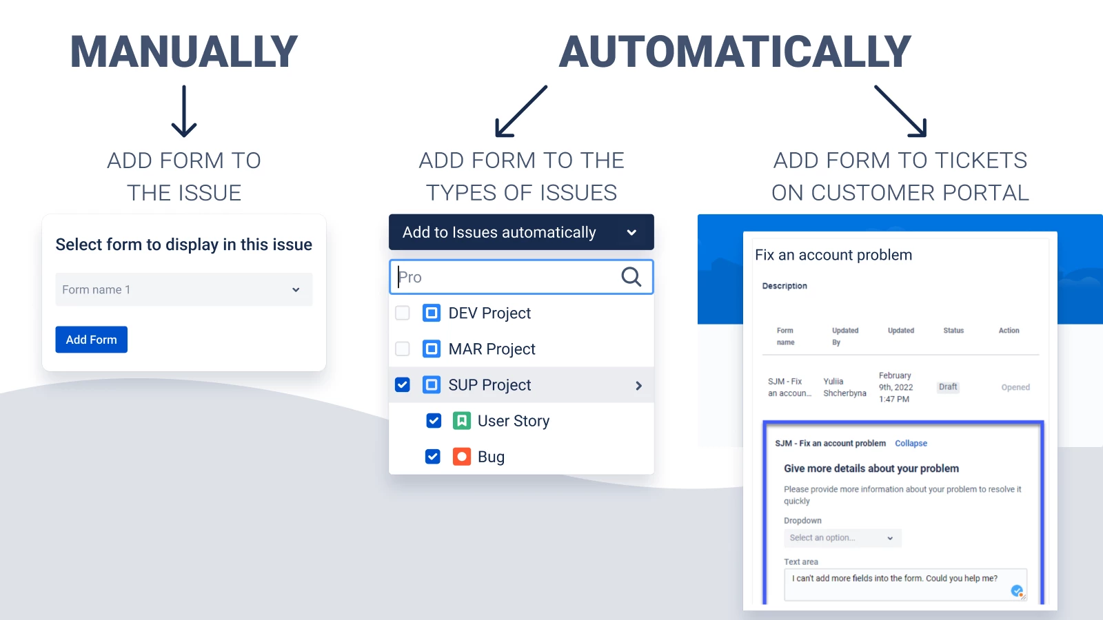 screenshot of Forms & Checklists for Jira